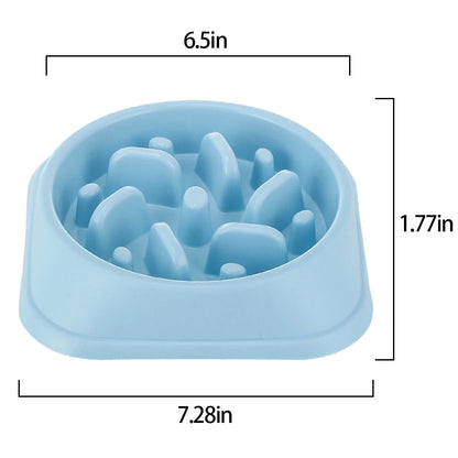 Pet Slow Eating Dish Bowl Anti Choking Dog Slow Feeder Bowl Non-Slip Puzzle Dog Food Bowls for Small Dogs and Cats Fast Eaters