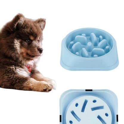 Pet Slow Eating Dish Bowl Anti Choking Dog Slow Feeder Bowl Non-Slip Puzzle Dog Food Bowls for Small Dogs and Cats Fast Eaters