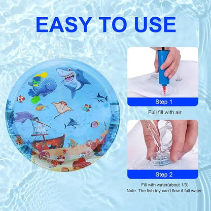 Sensory Water Mat Thickened Inflatable Sea Ocean Water Mat For Cat Pet Supplies Cleaning Cooling Mat Summer Cat Pets Accessories