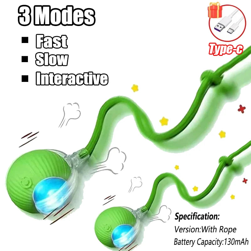 Cat Interactive Ball Training Self-moving Kitten Electric Cat Ball Toys Electronic Automatic Rolling Magic Ball Toys for Cat