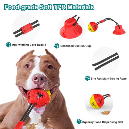 Dog Toy Teeth Grinding and Feeding Device Suction Cup Ball Interactive Chewing Toys Teeth Cleaning Pet Products