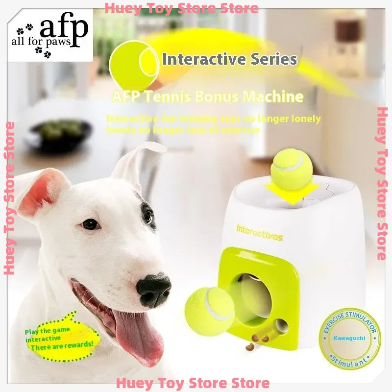 Automatic Dog Ball Launcher with Food Reward - Smart Tennis Ball Thrower Machine for Dogs, Interactive Pet Toy with Chase Traini
