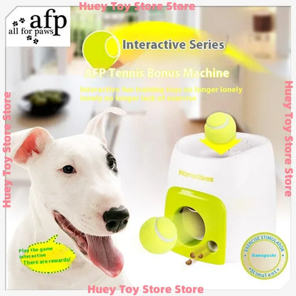 Automatic Dog Ball Launcher with Food Reward - Smart Tennis Ball Thrower Machine for Dogs, Interactive Pet Toy with Chase Traini