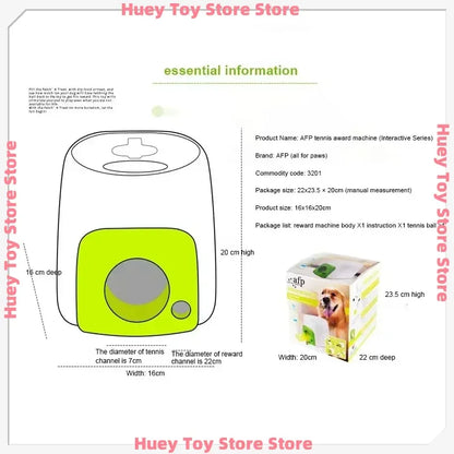 Automatic Dog Ball Launcher with Food Reward - Smart Tennis Ball Thrower Machine for Dogs, Interactive Pet Toy with Chase Traini