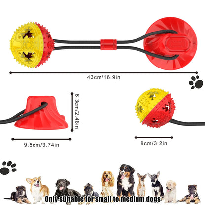 Dog Toy Teeth Grinding and Feeding Device Suction Cup Ball Interactive Chewing Toys Teeth Cleaning Pet Products