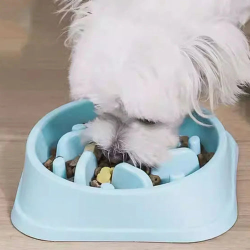 Pet Slow Eating Dish Bowl Anti Choking Dog Slow Feeder Bowl Non-Slip Puzzle Dog Food Bowls for Small Dogs and Cats Fast Eaters