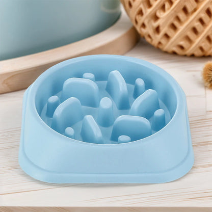 Pet Slow Eating Dish Bowl Anti Choking Dog Slow Feeder Bowl Non-Slip Puzzle Dog Food Bowls for Small Dogs and Cats Fast Eaters