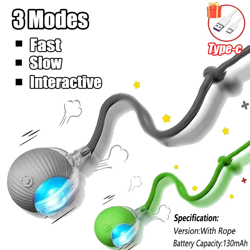 Cat Interactive Ball Training Self-moving Kitten Electric Cat Ball Toys Electronic Automatic Rolling Magic Ball Toys for Cat