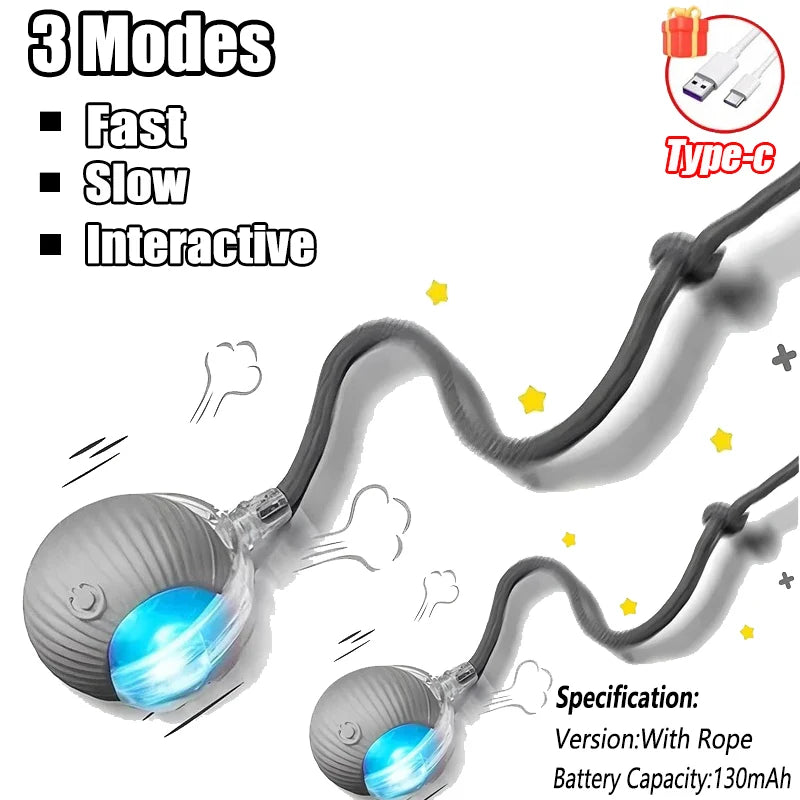 Cat Interactive Ball Training Self-moving Kitten Electric Cat Ball Toys Electronic Automatic Rolling Magic Ball Toys for Cat